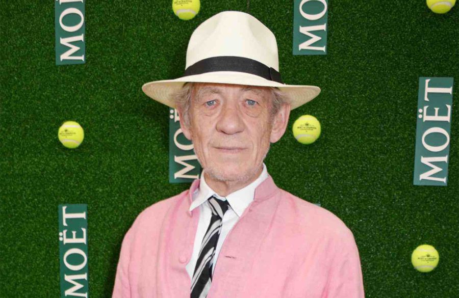 Ian McKellan in the Moet & Chandon Suite at the Aegon Chamionships, Queens Club- London - June 14 - splash BangShowbiz