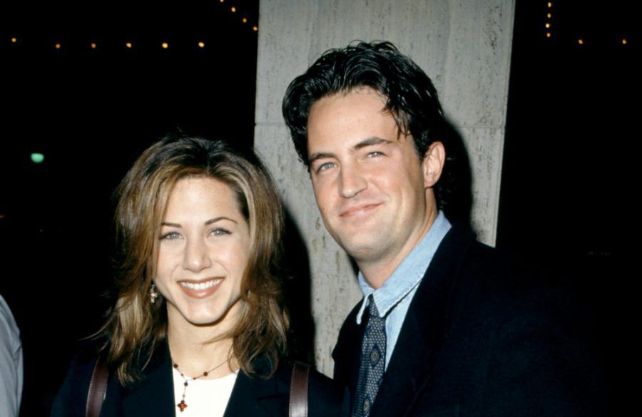 Matthew Perry and Jennifer Aniston - January 1995 - Cineplex Odeon Century Plaza Cinemas -CA - Getty BangShowbiz