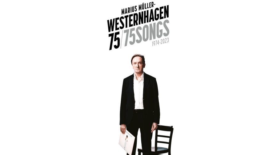 Das Cover von "Westernhagen 75": Rock-Röhre Marius mit seinem Debütalbum "Das erste Mal" in der Hand. (tj/spot)