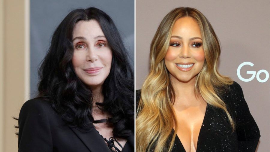 Cher (li.) und Mariah Carey haben 2024 die Chance, in die Rock & Roll Hall of Fame aufgenommen zu werden. (eee/spot)