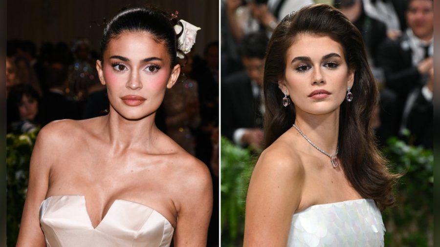 Inspiration für zeitlos schöne Beauty- und Hairstyle-Looks für die Hochzeit: Kylie Jenner (li.) und Kaia Gerber bei der Met Gala 2024. (the/spot)