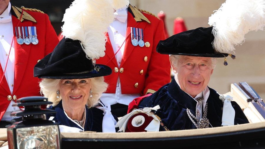 König Charles III. und Königin Camilla am diesjährigen "Garter Day" auf Schloss Windsor. (wue/spot)