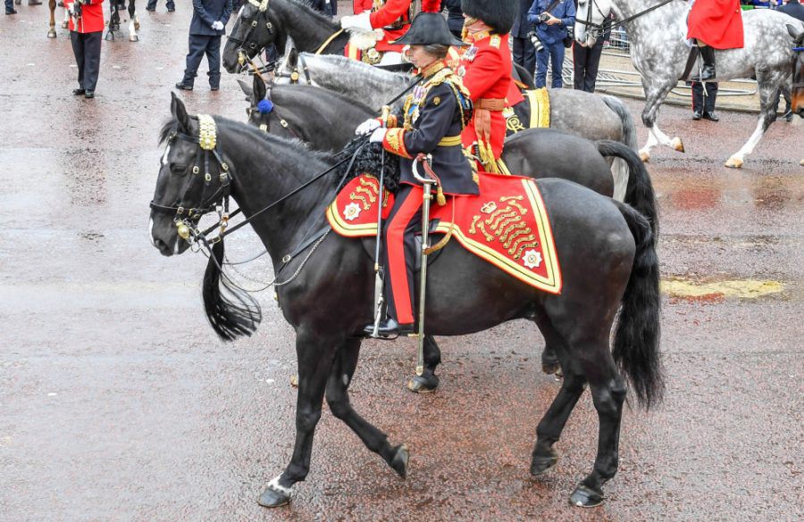 Princess Anne rides in the coronation procession May 2023 Avalon BangShowbiz