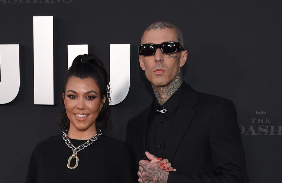 Kourtney Kardashian and Travis Barker - Los Angeles premiere of The Kardashians 2022 - Hulu Press BangShowbiz