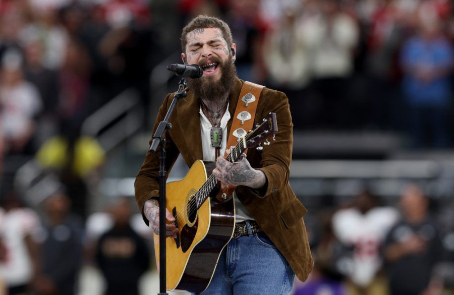 Post Malone performs prior to Super Bowl LVIII 2024  - Getty BangShowbiz