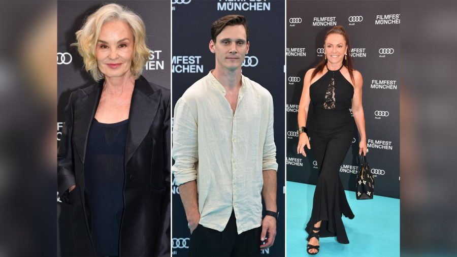 Filmfest München 2024: Jessica Lange (l.), Rick Okon und Christine Neubauer liefen mit vielen weiteren Stars über den roten Teppich der Eröffnungsveranstaltung. (ili/spot)