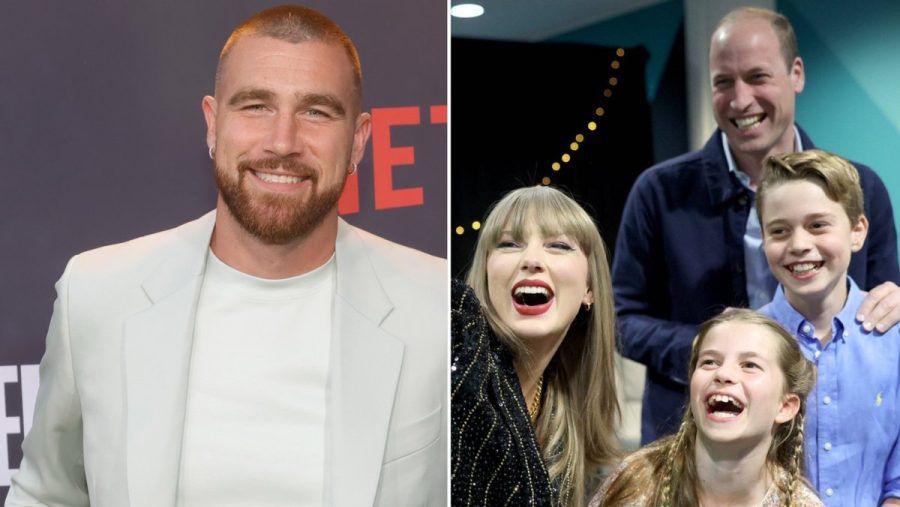 Travis Kelce lernte bei einem Konzert von Freundin Taylor Swift vergangene Woche Prinz William, Prinz George und Prinzessin Charlotte kennen. (ncz/spot)