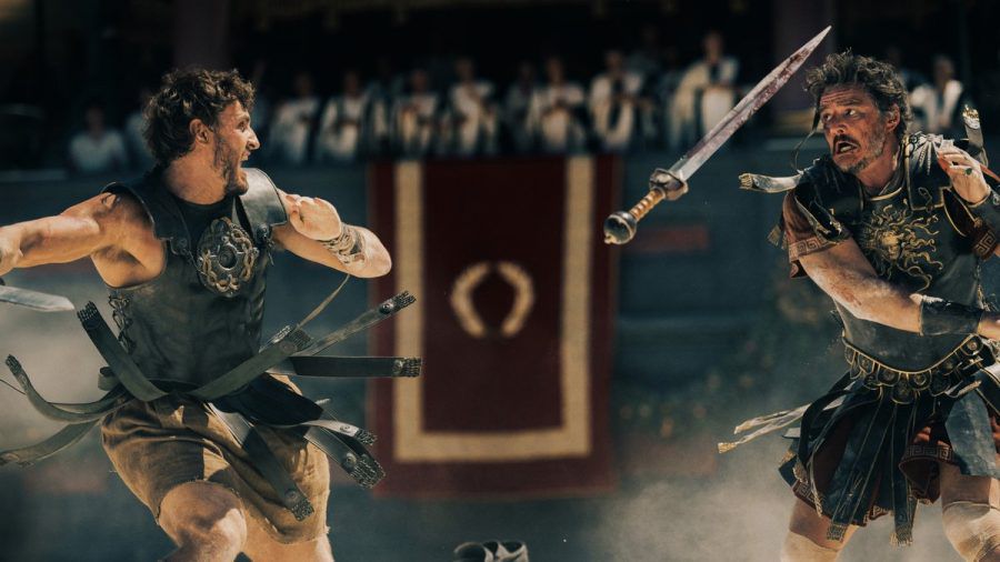 Paul Mescal (li.) als Lucius und Pedro Pascal als Marcus Acacius in "Gladiator II". (jom/spot)