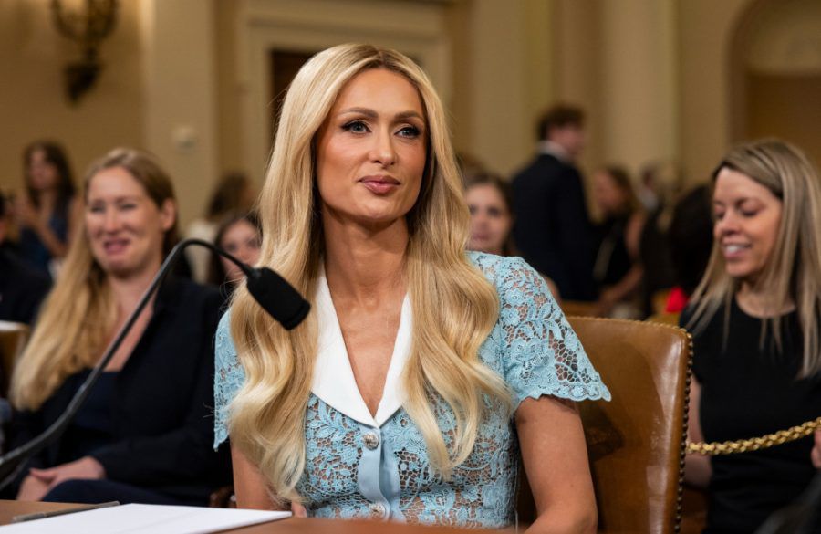 Paris Hilton speaks to congress June 2024 Getty BangShowbiz