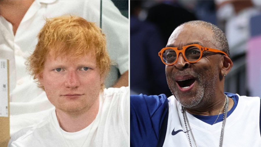 Musiker Ed Sheeran (l.) zeigt sich hoch konzentriert beim Kunstturnen - Regisseur Spike Lee hat neben der Basketball-Leidenschaft auch das Wasserball-Fieber gepackt. (stk/spot)