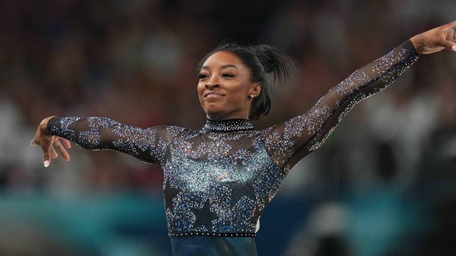 Simone Biles während der Olympischen Sommerspiele in Paris. (wue/spot)