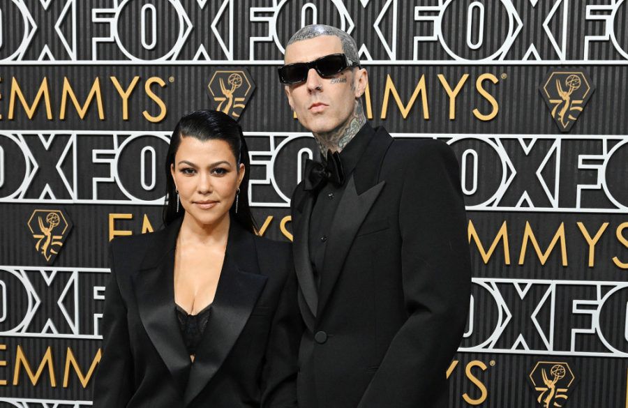 Kourtney Kardashian and Travis Barker - 75th Prime Time Emmy Awards 2024 - Getty BangShowbiz