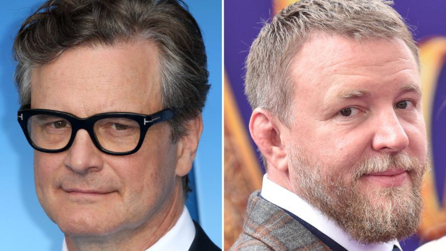 Colin Firth steht für Guy Ritchie (r.) vor der Kamera. (wue/spot)