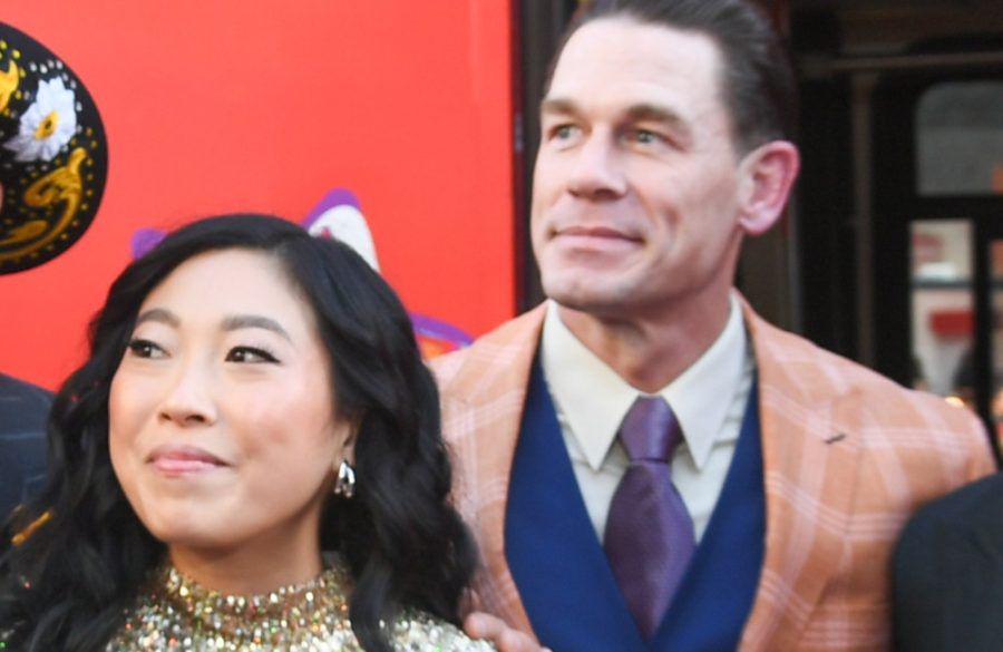 John Cena and Awkwafina with Paul Feig and Simu Liu at Jackpot premiere - Getty - August 2024 BangShowbiz