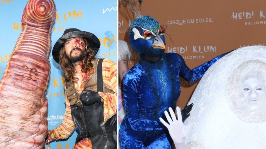 Heidi Klum und Tom Kaulitz kamen in Partnerkostümen zu ihrer legendären Halloween-Party. (ili/spot)