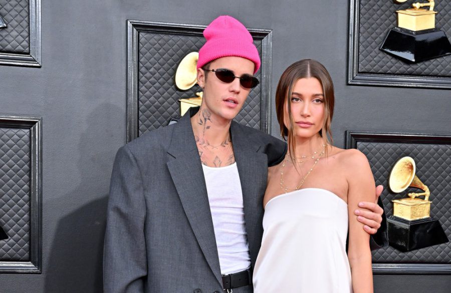 Justin Hailey Bieber - Grammys 2022 - Getty BangShowbiz