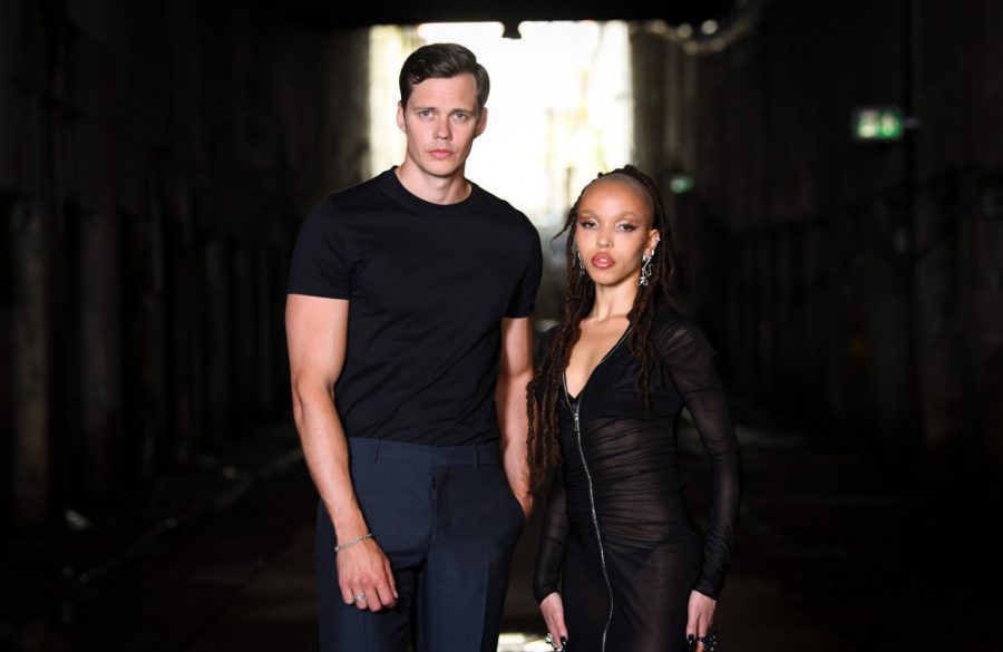 Bill Skarsgård and FKA twigs at the Kingsway Tram Tunnels for - The Crow -  London - Getty BangShowbiz