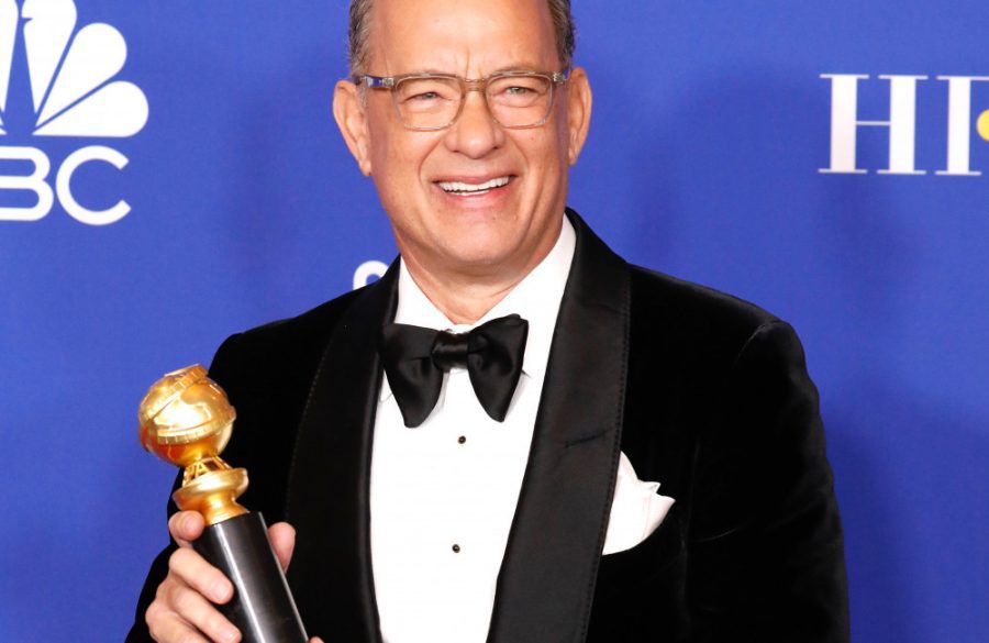 Tom Hanks with Cecil B. DeMille Award at 77th Golden Globes Jan 2020 - Getty BangShowbiz