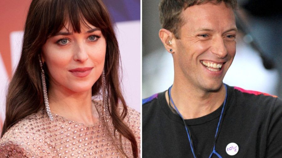 Dakota Johnson neben ihrem Partner Chris Martin. (lau/spot)