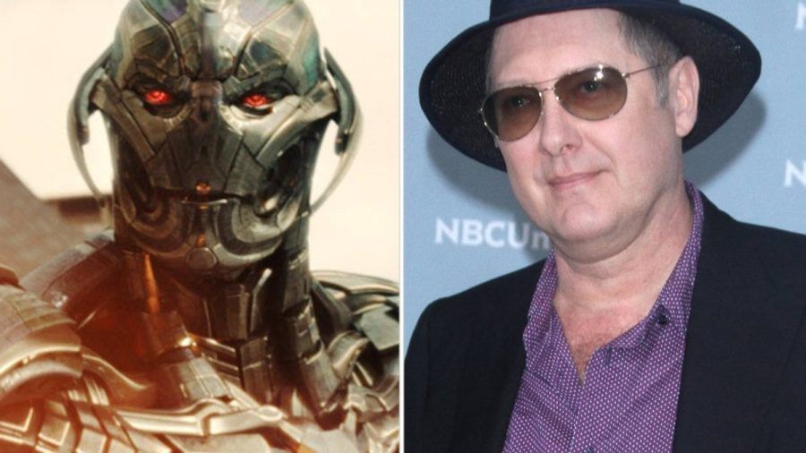 James Spader neben der Figur Ultron, der er in "Avengers: Age of Ultron" seine Stimme lieh. (lau/spot)