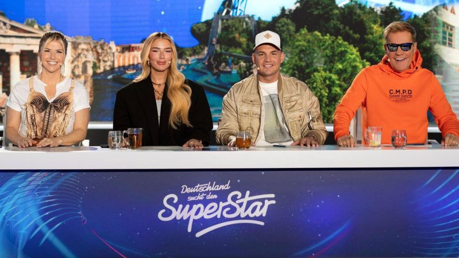 Die Jury von "Deutschland sucht den Superstar" 2024: Beatrice Egli, Loredana, Pietro Lombardi und Dieter Bohlen (v.l.n.r.). (lau/spot)