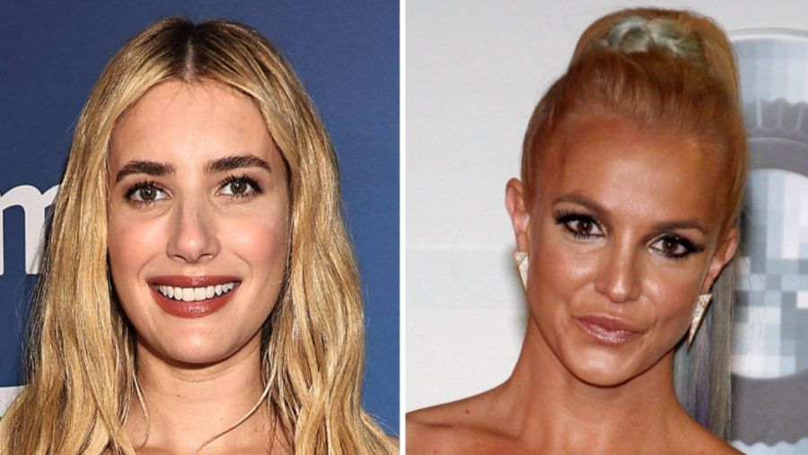 Emma Roberts (l.) kennt ein ganzes Britney-Spears-Album auswendig. (wue/spot)