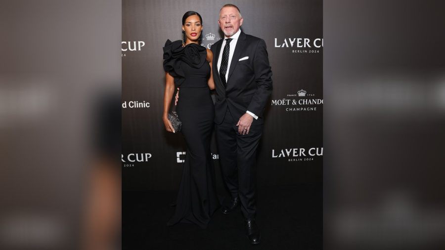 Boris Becker und Lilian de Carvalho Monteiro bei ihrem Auftritt in Berlin. (hub/spot)