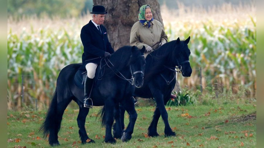 Queen Elizabeth und ihr Stallmeister Terry Pendry ritten stets zusammen aus, hier im Oktober 2008 in Windsor. (eyn/spot)