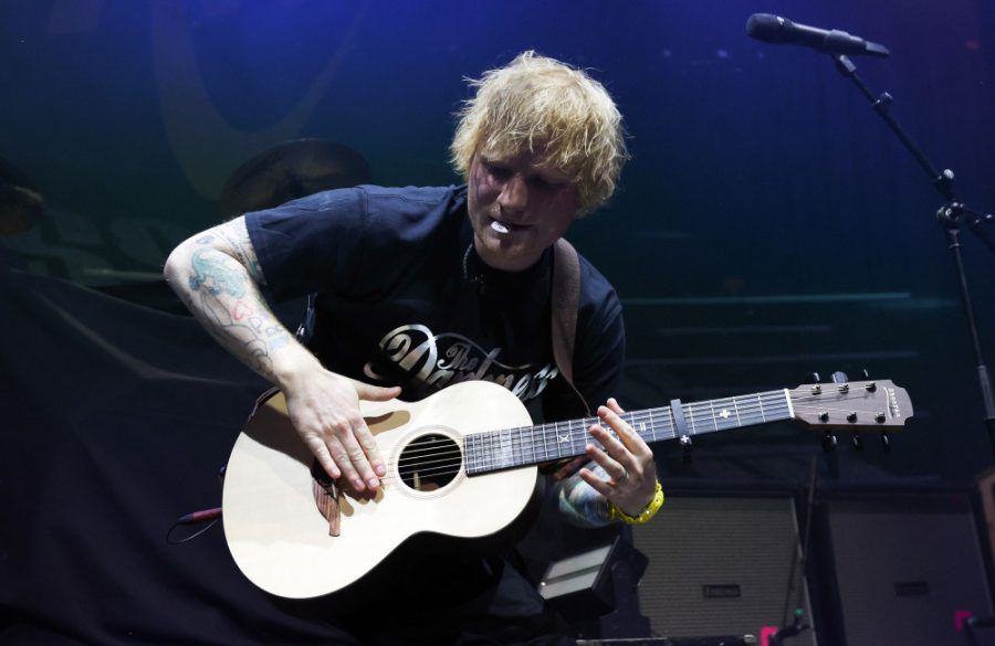 Ed Sheeran at The Darkness gig Dec 9 2023 - Getty BangShowbiz