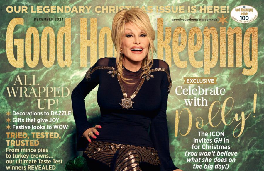 Dolly Parton Good Housekeeping UK cover December 2024 - CREDIT: Art Streiber / AUGUST BangShowbiz