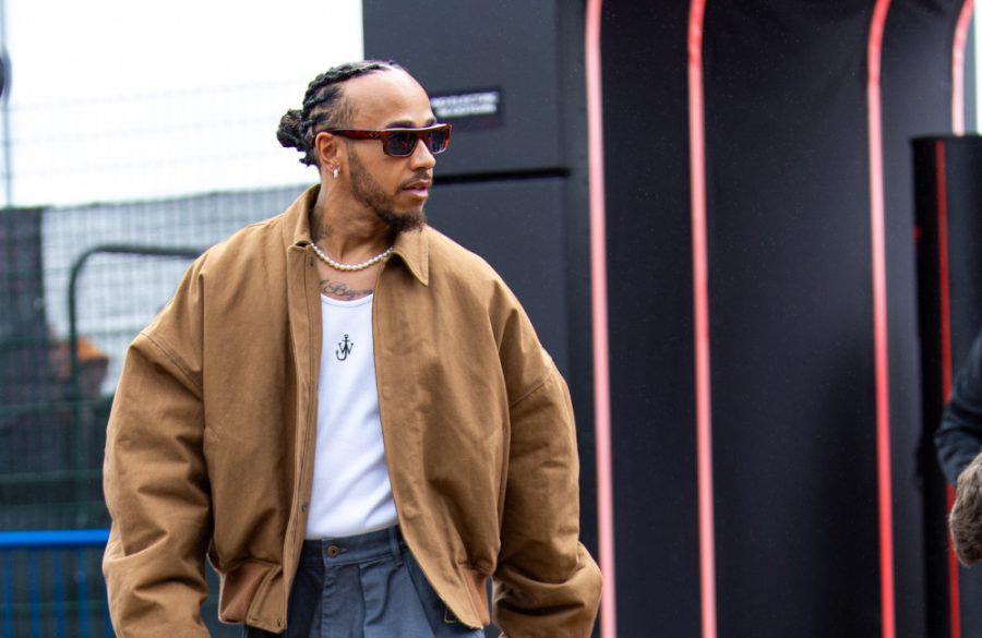 Lewis Hamilton And Roscoe - F1 Grand Prix - Silverstone - July 5th 2024 - Getty BangShowbiz