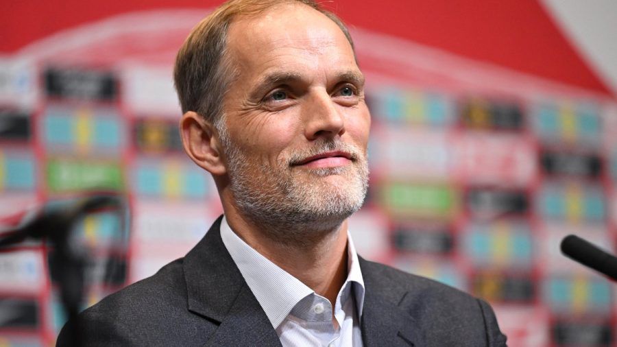 Thomas Tuchel bei seiner Vorstellung als England-Trainer. (lau/spot)