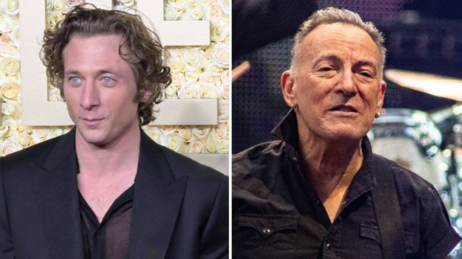 Jeremy Allen White (l.) wird zu Bruce Springsteen. (lau/spot)