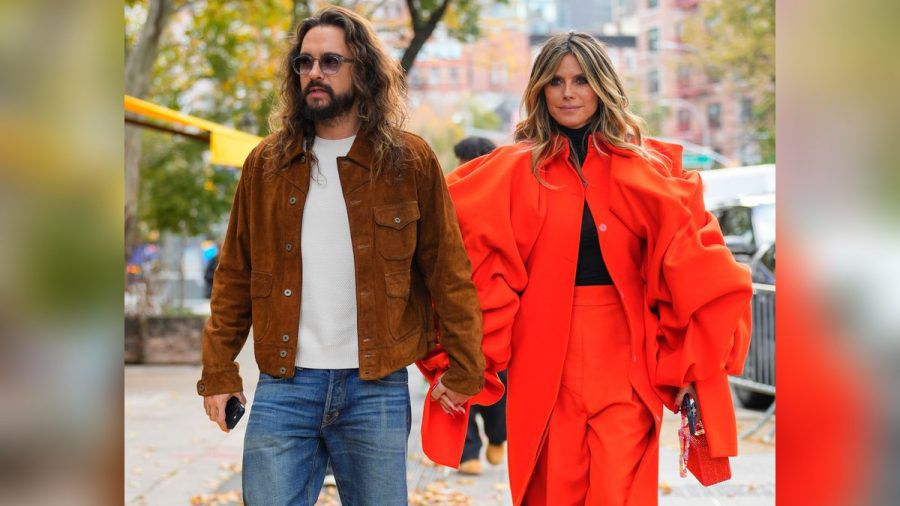 Ehemann Tom Kaulitz begleitete Heidi Klum in einem legeren Outfit zu ihrem Termin auf dem Empire State Building. (the/spot)