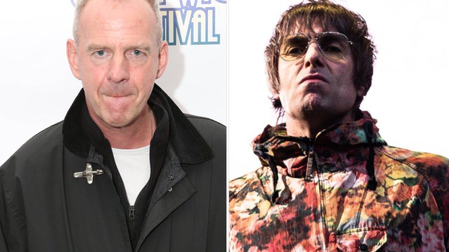 Musiker Norman Cook (l.) hat sich gegen die Ticket-Preise von Liam Gallagher und seiner Band Oasis ausgesprochen. (lau/spot)