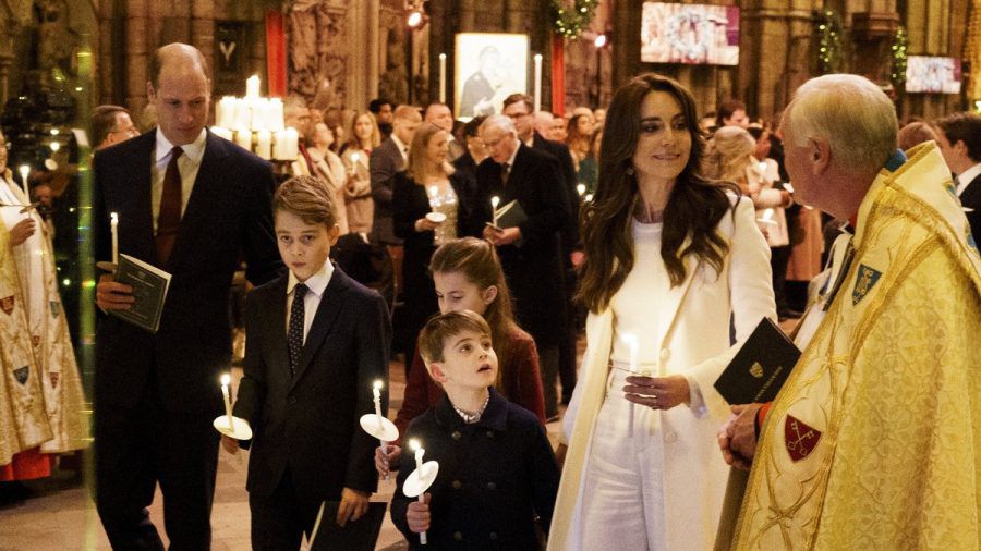 Prinzessin Kate und ihre Familie 2023 beim Gottesdienst in der Westminster Abbey. (hub/spot)