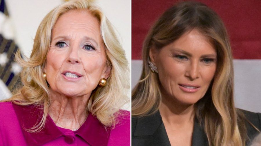 Die amtierende First Lady Jill Biden (li.) muss auf das traditionelle Treffen mit ihrer Nachfolgerin Melania Trump verzichten. (eyn/spot)