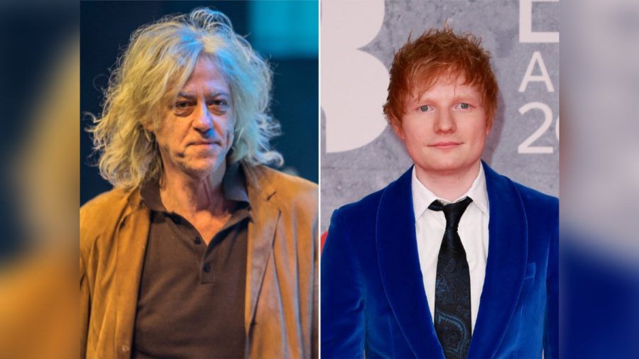 Bob Geldof (l.) kontert Ed Sheeran. (smi/spot)