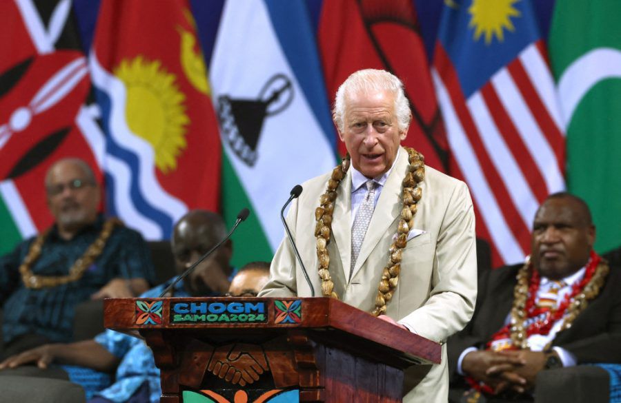 King Charles speach at opening of Commonwealth meeting in Apia Samoa Oct 2024 - Getty BangShowbiz