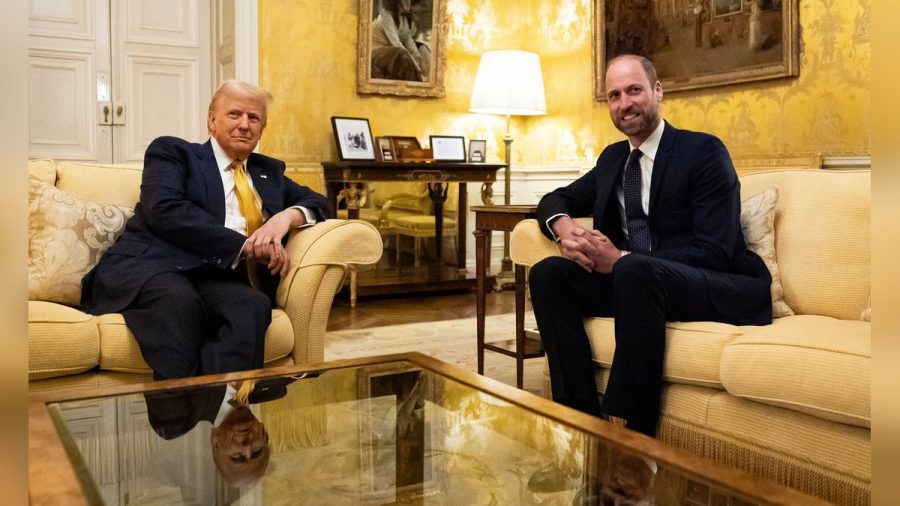 Donald Trump (l.) und Prinz William trafen sich in der britischen Botschaft in Paris. (sv/spot)