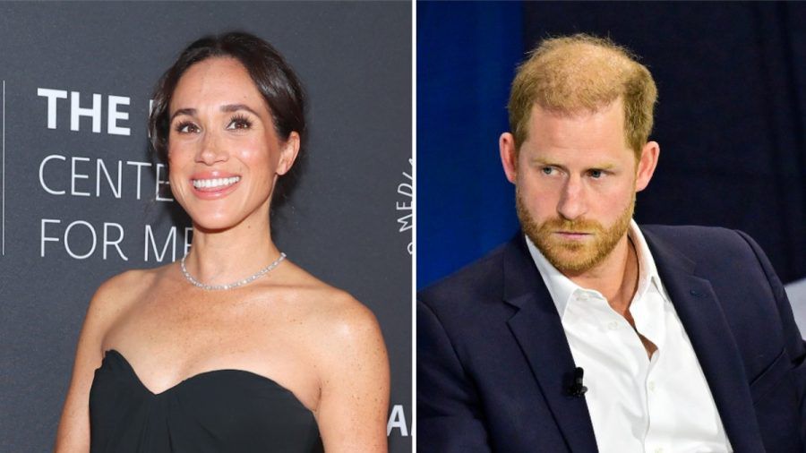 Herzogin Meghan strahlte in Beverly Hills, während Prinz Harry in New York auch über Scheidungsgerüchte sprach. (stk/spot)