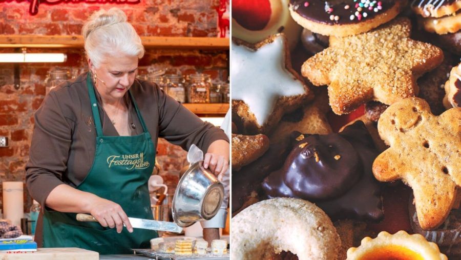 Betty Schliephake-Burchardt zeigt in "Unser Festtagsmenü" ihre weihnachtlichen Backkünste. (ncz/spot)