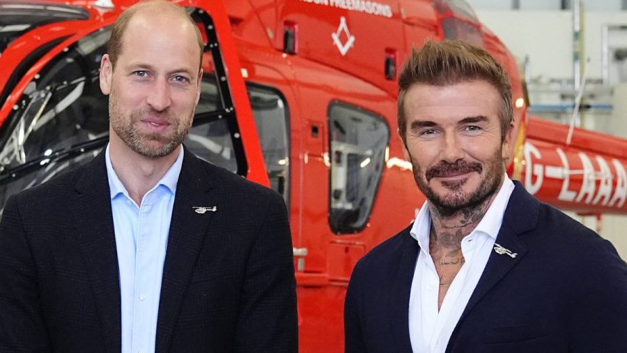 Prinz William und David Beckham bei einem gemeinsamen Event im Oktober 2024 bei London. (lau/spot)