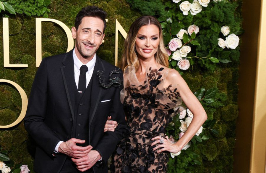 Adrien Brody and Georgina Chapman Golden Globe Awards Jan 2025 Avalon BangShowbiz