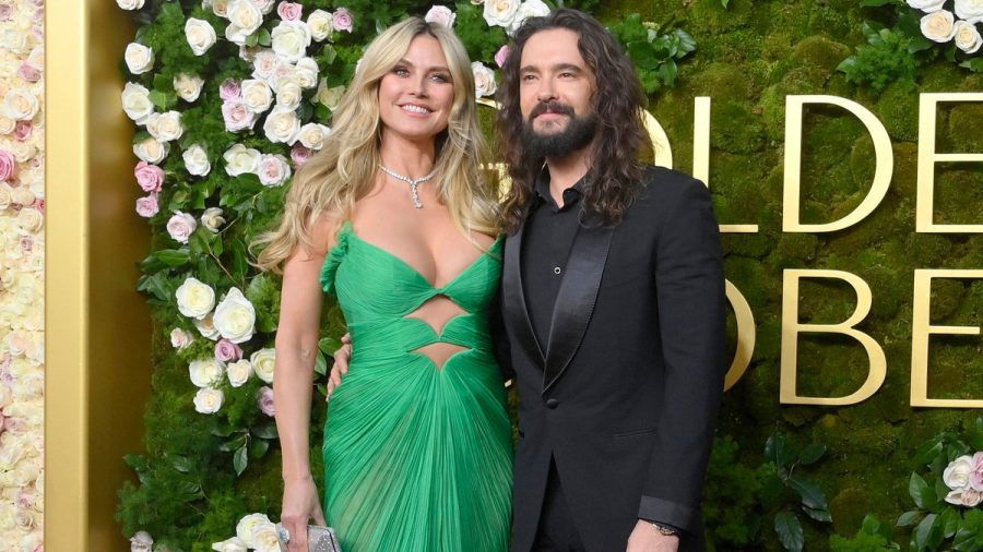 Heidi Klum und Tom Kaulitz zeigten sich am 5. Januar 2025 Arm in Arm bei den Golden Globes. (ae/spot)