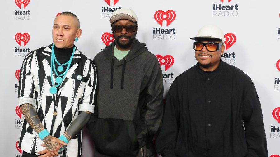 The Black Eyed Peas, Taboo (l.), Will.i.am und Apl.de.ap, bei einem Event in Florida. (sv/spot)