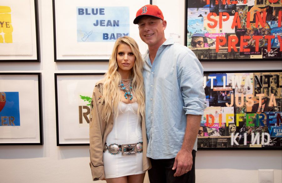 Jessica Simpson and Eric Johnson -  Bernie Taupin's Art Exhibit "Reflections" 2023 - Getty BangShowbiz