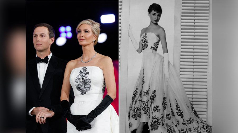 Ivanka Trump (l.) zollte mit ihrem Kleid beim Liberty Ball der Film-Ikone Audrey Hepburn Tribut. (paf/spot)