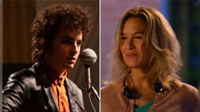 Timothée Chalamet spielt den jungen Bob Dylan, Renée Zellweger die junggebliebene Bridget Jones. (stk/spot)