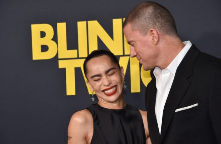 Zoe Kravitz and Channing Tatum - Getty - 2024 - Blink Twice premiere BangShowbiz